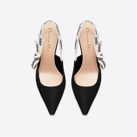 Décolleté slingback J'Adior Tessuto tecnico nero 